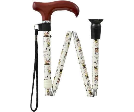 マキテック スヌーピーステッキ（折りたたみ）ベージュ 184948-23 1本（ご注文単位1本）【直送品】