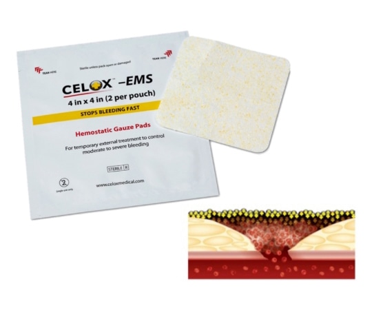 Medtrade Products セロックス EMS 止血ガーゼ 8×8 1袋（4枚入） A04054MT 1袋（ご注文単位1袋）【直送品】