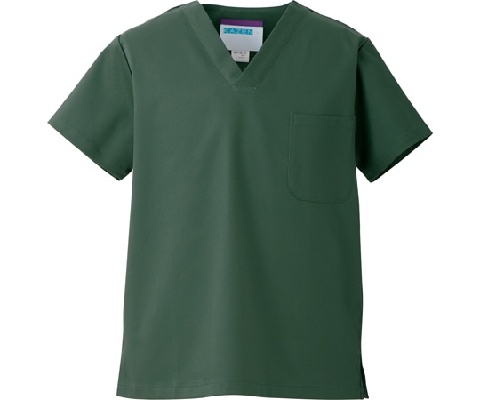 KAZEN スクラブ(男女兼用)グリーン 3L REP136-22 1枚(ご注文単位1枚)【直送品】