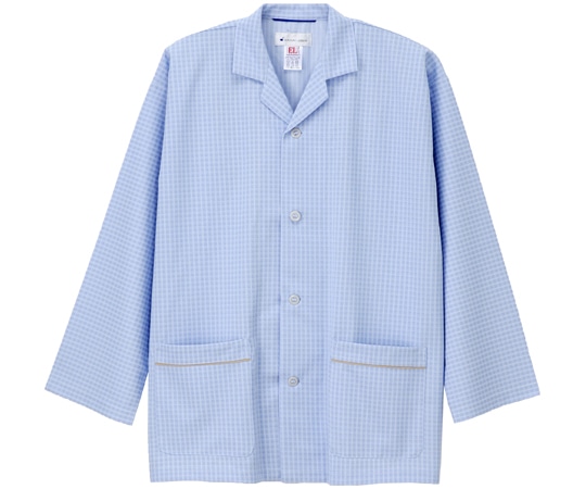 ナガイレーベン 男女兼用患者衣パジャマ型 ブルー EL FG-1516 1枚（ご注文単位1枚）【直送品】