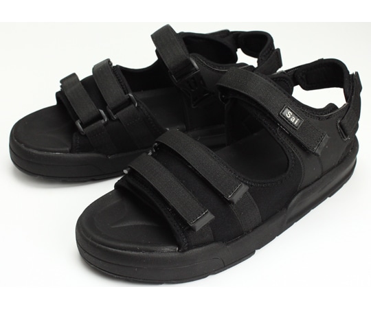 マリアンヌ製靴 ジャストフィットサンダル ブラック M(23.0~23.5cm) WG520 1足(ご注文単位1足)【直送品】