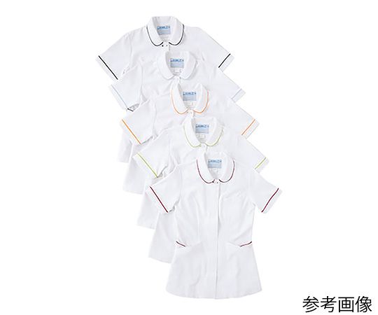 アプロンアパレル レディースジャケット ホワイト×エンジ 3L 504-86AP 1枚（ご注文単位1枚）【直送品】