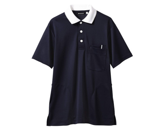 住商モンブラン ポロシャツ 兼用 半袖 ネイビー/白 3L 32-5039 1枚（ご注文単位1枚）【直送品】