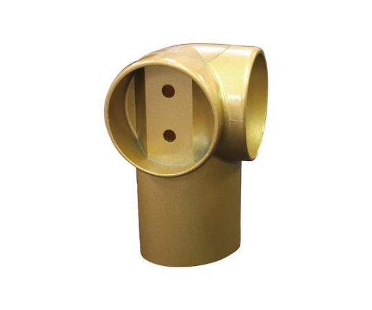 アズワン φ35mm 手すり用コーナーブラケット（ゴールド EA951EL-254 1個（ご注文単位1個）【直送品】