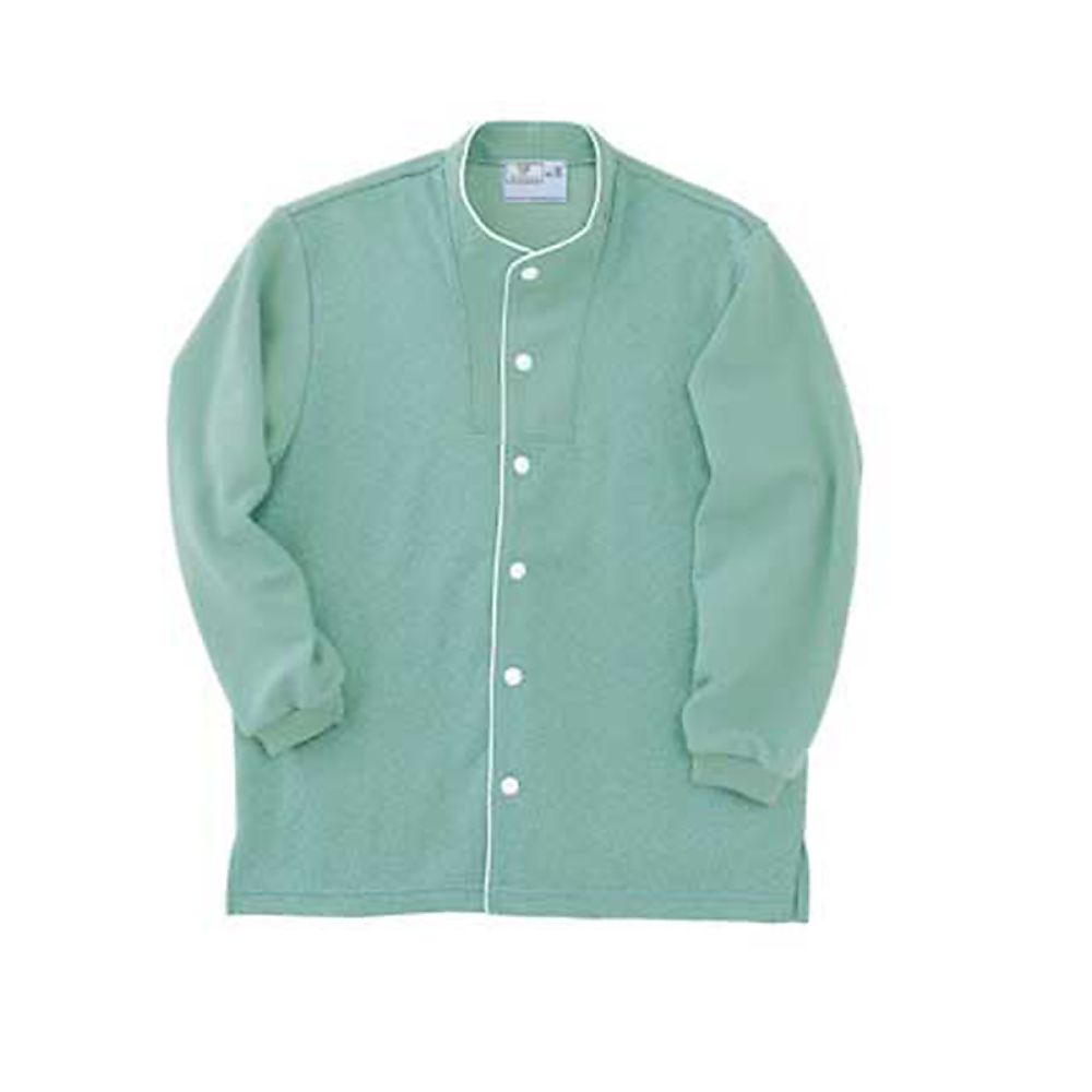 KIRAKU（トンボ） 前開きシャツ エメラルドグリーン LL（身丈72cm） CR813-46 LL 1枚（ご注文単位1枚）【直送品】