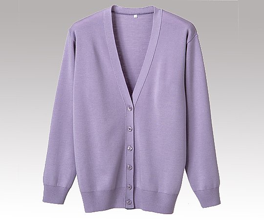 ディーフェイズ 抗ピル長袖カーディガン パープル 5L D1001 1枚（ご注文単位1枚）【直送品】