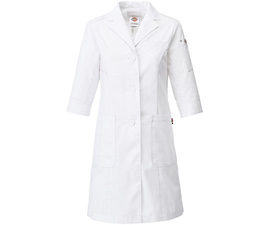 フォーク レディスシングルコート（7分袖）ホワイト L 2533PR-1 1枚（ご注文単位1枚）【直送品】