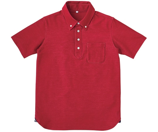 KAZEN 杢ニットシャツ 杢ワイン 3L APK239-15 1枚（ご注文単位1枚）【直送品】