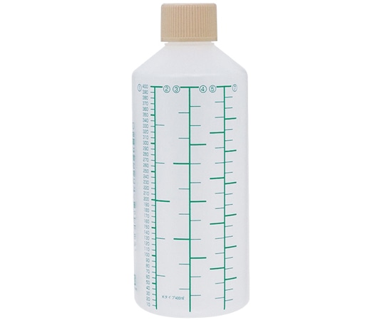 金鵄製作所 K投薬瓶 400mL セーフティキャップ 緑色目盛 50本入 24250-086 1箱（ご注文単位1箱）【直送品】