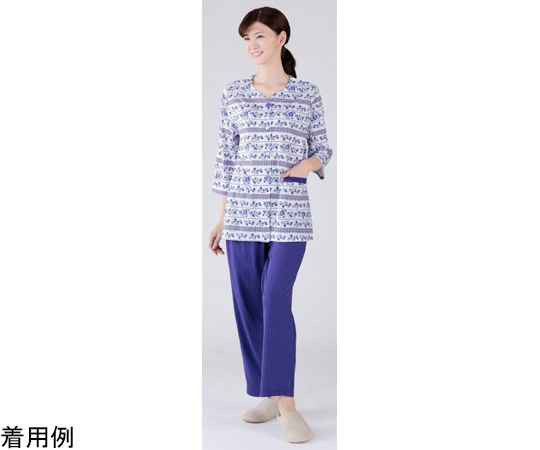 セルヴァン 小柄な私の花やか楽ちんパジャマ パープル MP 045201881 1枚（ご注文単位1枚）【直送品】