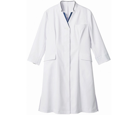 住商モンブラン ドクターコートレディス7分袖 白/ネイビー M 71-139 M 1枚（ご注文単位1枚）【直送品】