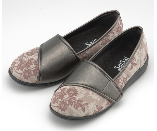 マリアンヌ製靴 フラワープリント クラシックベージュ 22.0cm W940 1足(ご注文単位1足)【直送品】