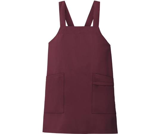 フォーク エプロン バーガンディ L~LL 4048-16 1枚（ご注文単位1枚）【直送品】