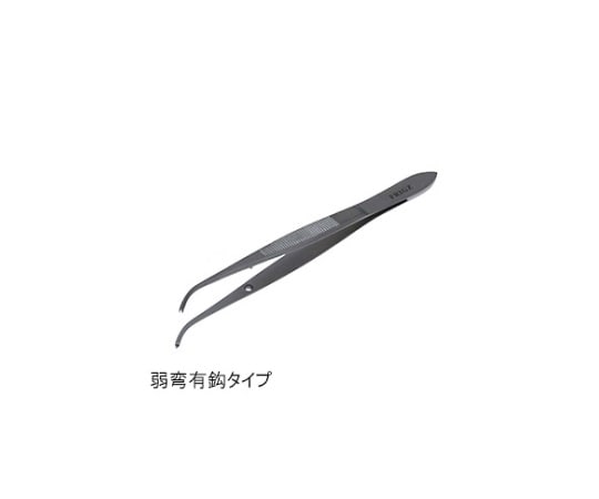 日本フリッツメディコ デリケート ピンセット 10cm 弱弯 有鈎 A049-0740 1本(ご注文単位1本)【直送品】