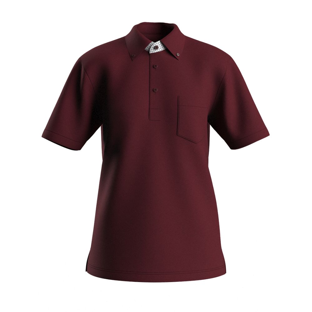 サーヴォ（旧サンペックスイスト） [高機能ニット]ボタンダウンポロシャツ SS ワイン MCSU-2401-E9 1枚（ご注文単位1枚）【直送品】