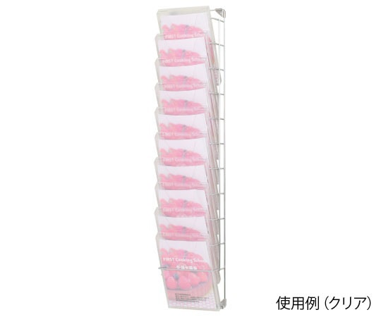 ハヤノ産業 壁掛ラック A4判 1列10段 クリア FPRW-101S-C 1個(ご注文単位1個)【直送品】