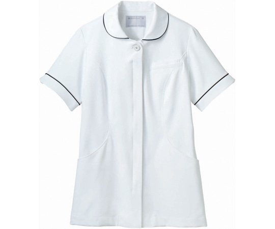 住商モンブラン ナースジャケット 半袖 白/ゴールド&ネイビー M 73-2008 M 1枚（ご注文単位1枚）【直送品】