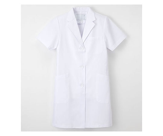 ナガイレーベン 女子シングル半袖診察衣 ホワイト EL KEX5132 1枚（ご注文単位1枚）【直送品】