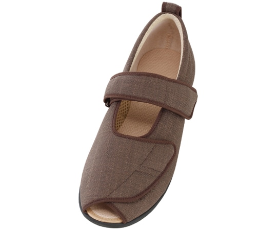 徳武産業 オープンマジックⅢ 9E 片足 左のみ 茶 M 7033 1個(ご注文単位1個)【直送品】