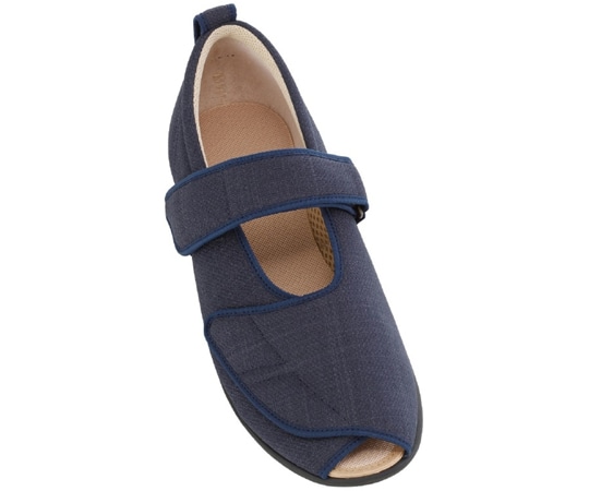 徳武産業 オープンマジックⅢ 9E 片足 右のみ 紺 S 7033 1個(ご注文単位1個)【直送品】