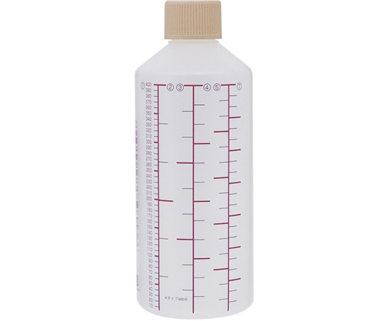 金鵄製作所 K投薬瓶 400mL セーフティキャップ 赤色目盛 50本入 24250-087 1箱（ご注文単位1箱）【直送品】