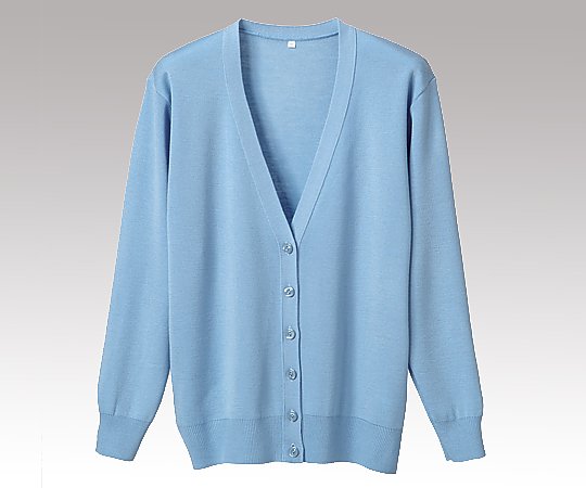 ディーフェイズ 抗ピル長袖カーディガン サックス M D-1001 1枚（ご注文単位1枚）【直送品】