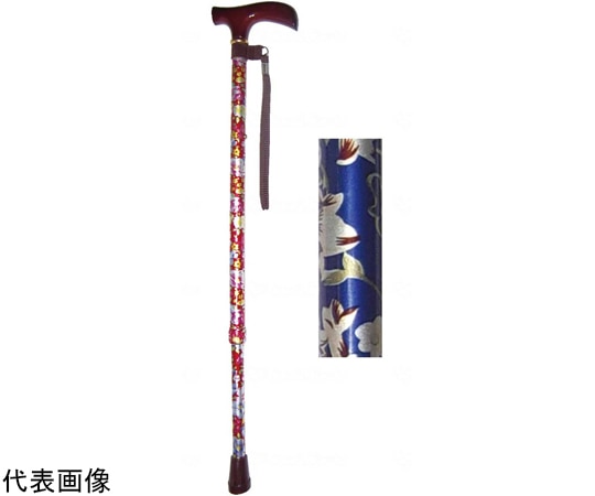 中嶋次朗商店 アルミ2段式 花柄（楓グリップ）花柄ブルー 453 1本（ご注文単位1本）【直送品】