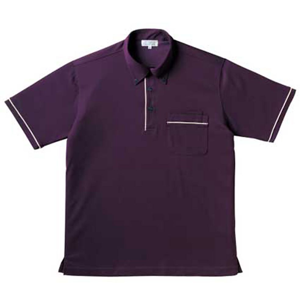 KIRAKU(トンボ) ニットシャツ パープル 4L(身丈80cm) CR144-80 4L 1枚(ご注文単位1枚)【直送品】