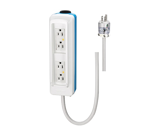 タキゲン 点滴ポール 電源コンセント ホワイト・ブルー LE-550-5-White-Biue 1個（ご注文単位1個）【直送品】