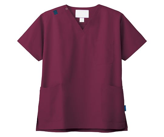 フォーク スクラブ（男女兼用・ジアスクラブRジャケット）バーガンディ LL 7070SC-16（LL） 1枚（ご注文単位1枚）【直送品】