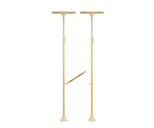 DIPPERホクメイ ベスポジBPZ Tベース ロング H型 木手すり 跳ね上げ600 セット BPZ-H2200-70 1個（ご注文単位1個）【直送品】