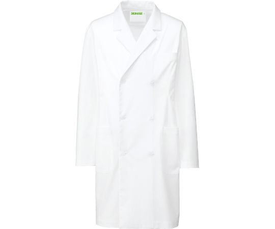 KAZEN メンズ診察衣Wハーフ丈 白 S REP205-10 S 1枚（ご注文単位1枚）【直送品】