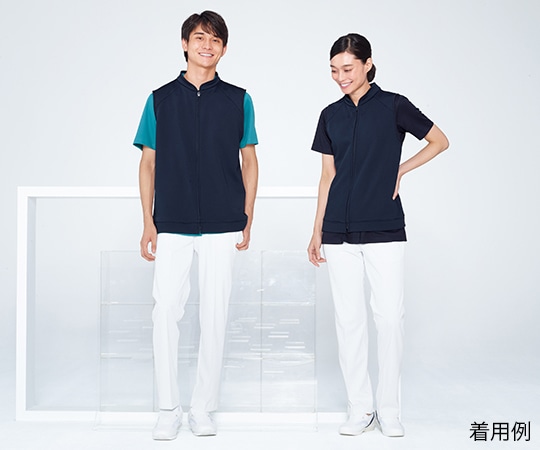 ナガイレーベン ジップアップベスト ネイビー L FA-4400 1枚（ご注文単位1枚）【直送品】