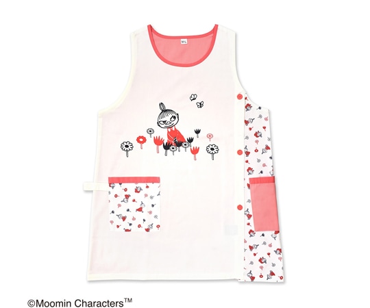 セントレディス ムーミン エプロン サーモンピンク/アイボリー ST-IM0059 1枚（ご注文単位1枚）【直送品】