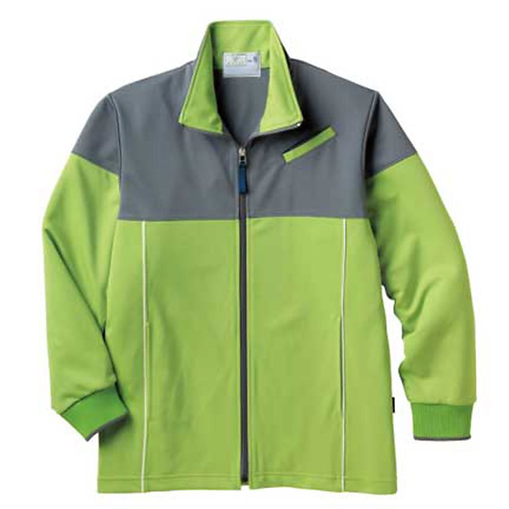 KIRAKU（トンボ） ケアワークジャケット ライム 4L（身丈77cm） CR167-37 4L 1枚（ご注文単位1枚）【直送品】