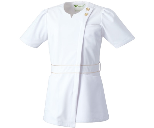 ミドリ安全 作業服 メディカルウェア ベルデクセル チュニック VEM410上 パールホワイト 5Lサイズ VEM410-UE-5L 1着（ご注文単位1着）【直送品】