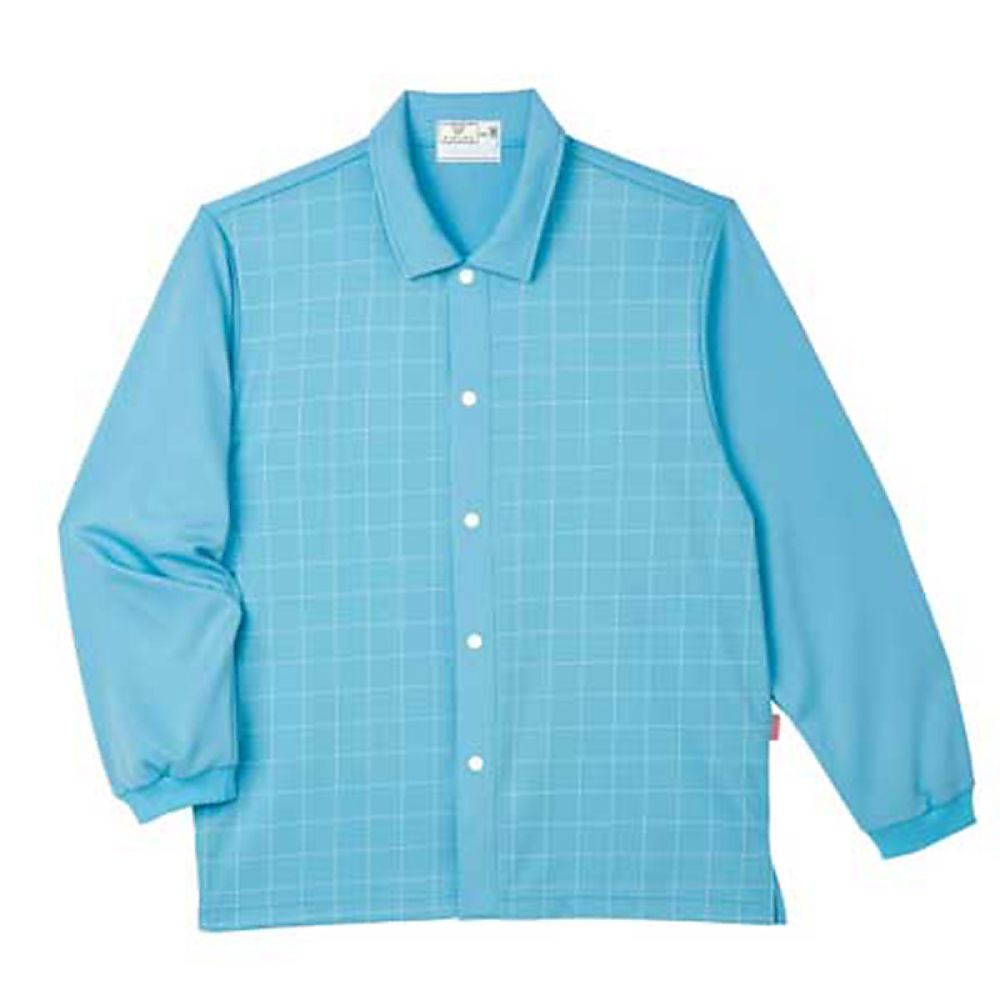 KIRAKU（トンボ） 前開きシャツ ブルー LL（身丈72cm） CR849-75 LL 1枚（ご注文単位1枚）【直送品】