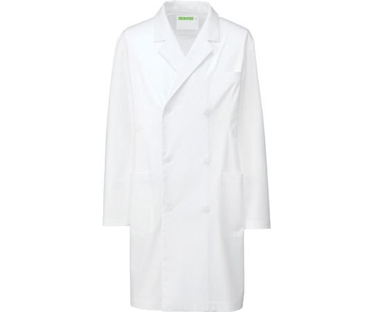 KAZEN メンズ診察衣Wハーフ丈 シロ 3L REP205-10 1枚(ご注文単位1枚)【直送品】