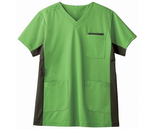 住商モンブラン スクラブ 兼用 半袖 リーフグリーン/オリーブ LL 72-728 LL 1枚（ご注文単位1枚）【直送品】