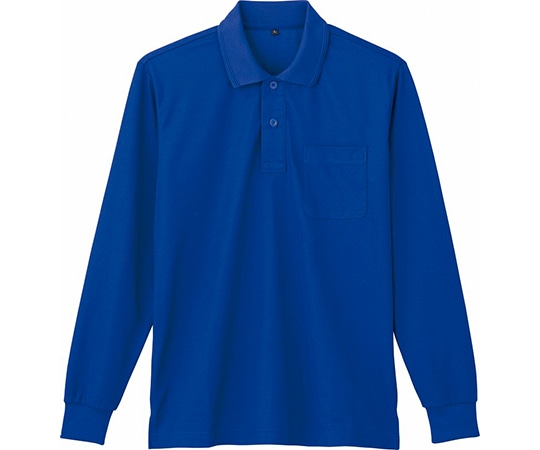 WHISEL(自重堂) 長袖ポロシャツ ロイヤル ブルー S 85864 1枚(ご注文単位1枚)【直送品】