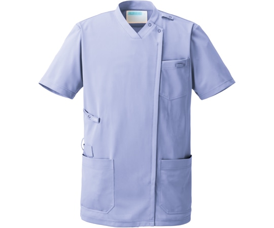KAZEN スクラブジャケット男女半袖 ライトアメジスト SS KZN715-21 SS 1枚（ご注文単位1枚）【直送品】