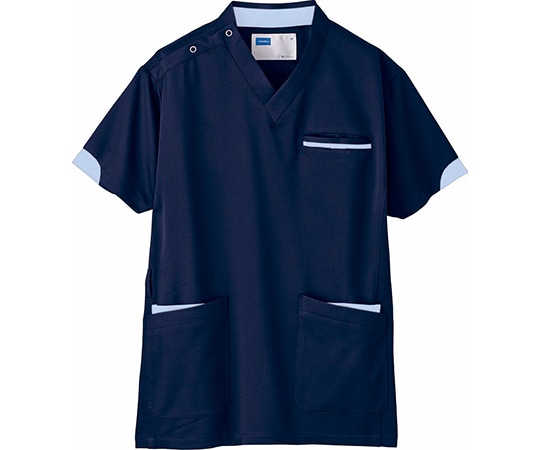 WHISEL（自重堂） 男女兼用スクラブ ネービー L WH11985 1枚（ご注文単位1枚）【直送品】