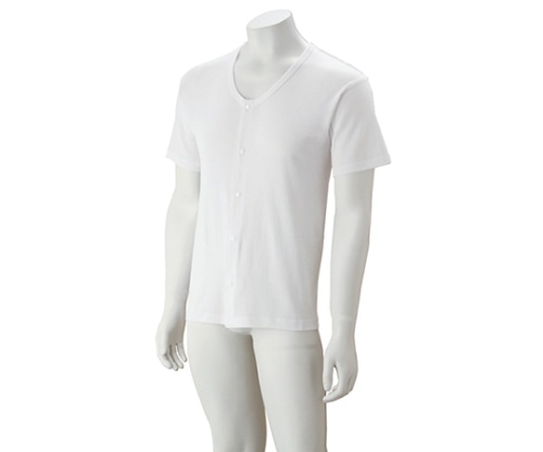 ケアファッション 紳士半袖大寸ホックシャツ ホワイト 4L 38125 1枚（ご注文単位1枚）【直送品】