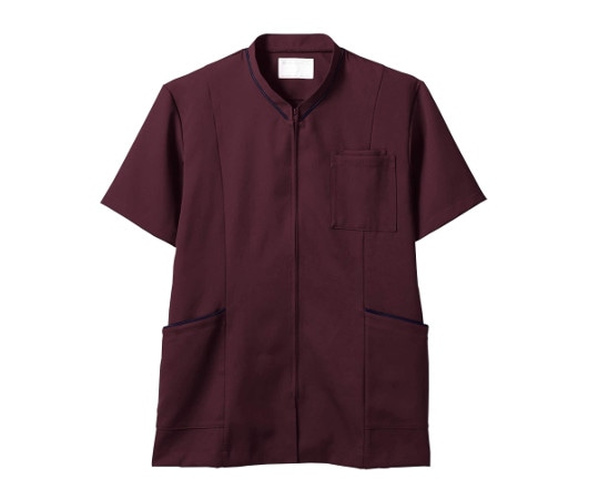 住商モンブラン スクラブ 兼用 半袖 ワイン/ネイビー L 72-1226 1枚（ご注文単位1枚）【直送品】