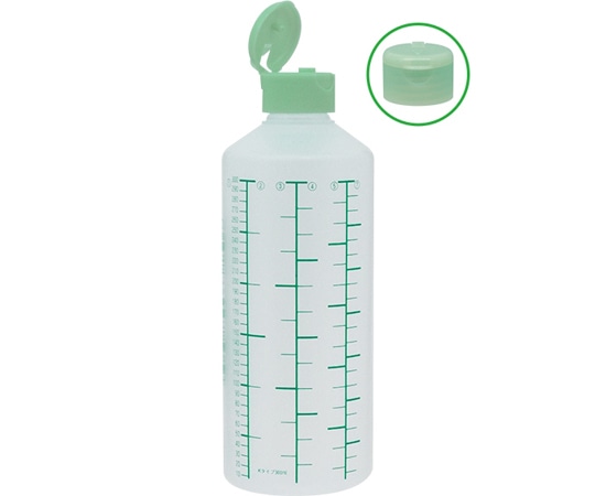 金鵄製作所 K投薬瓶 300mL ワンタッチキャップ（ライトグリーン:竹） 緑色目盛 50本入 23240-030 1箱（ご注文単位1箱）【直送品】
