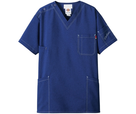 フォーク スクラブ インディゴ S 7061SC-7 1枚（ご注文単位1枚）【直送品】