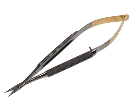 日本フリッツメディコ T/Cエクセル・マイクロ剪刀 14cm 曲 B021-119V 1個（ご注文単位1個）【直送品】