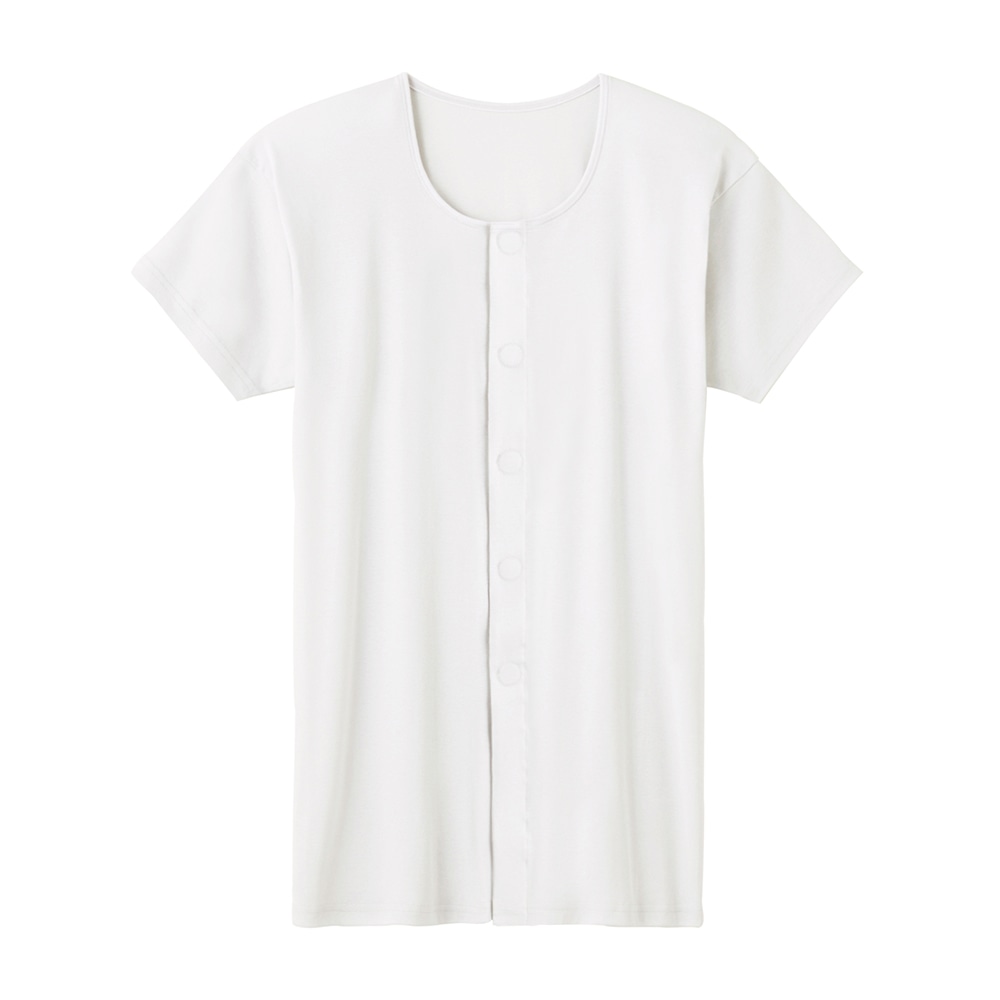 グンゼ（肌着） 紳士半袖ワンタッチシャツ ホワイト L HWB213 1枚（ご注文単位1枚）【直送品】