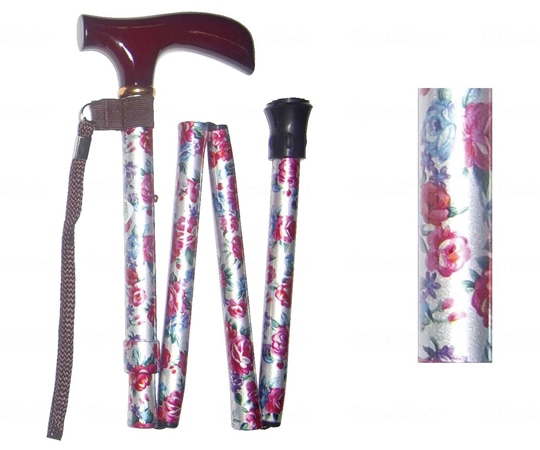 中嶋次朗商店 アルミ4段式 花柄（楓グリップ）花柄シルバー 512 1本（ご注文単位1本）【直送品】