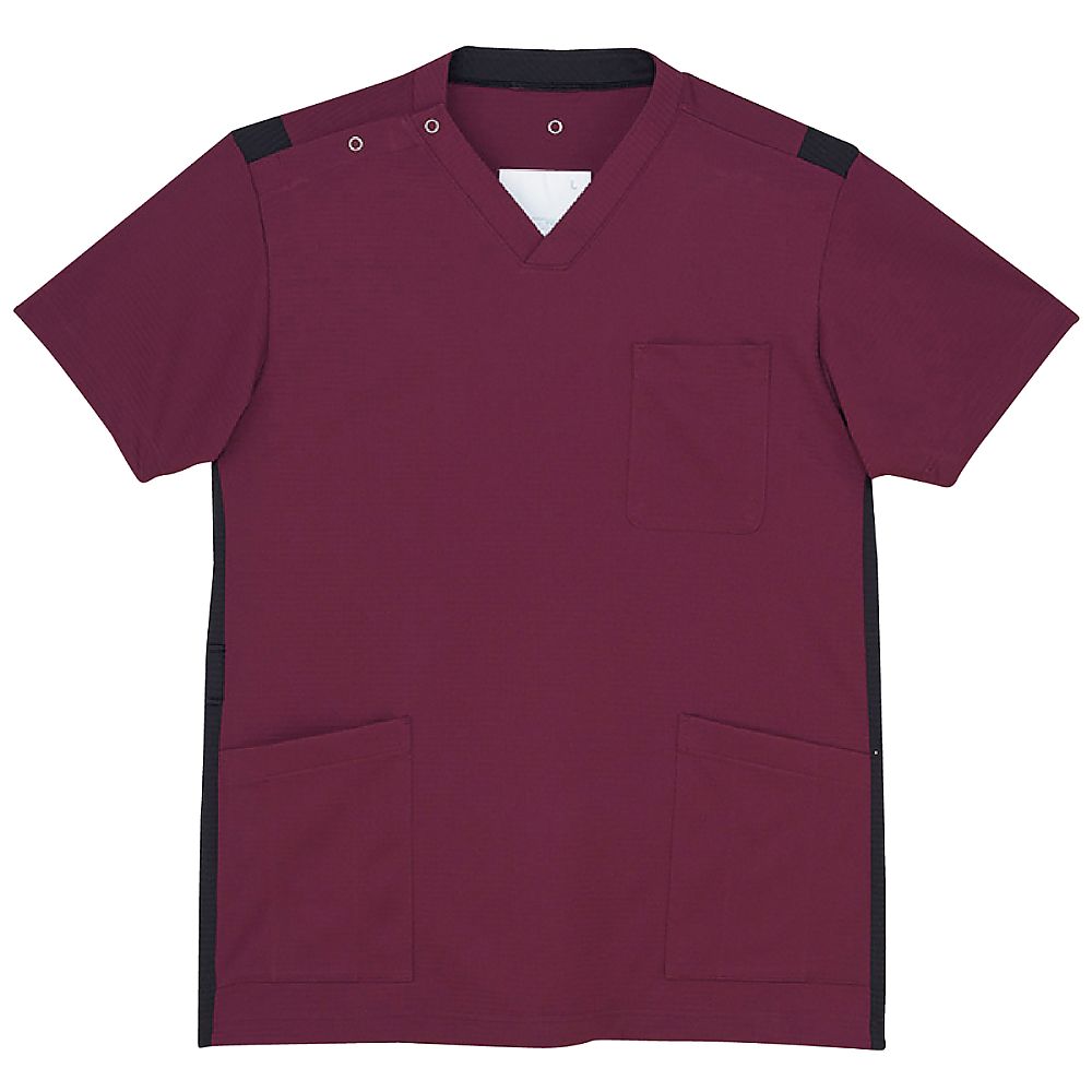 KIRAKU（トンボ） スクラブ ワイン L（身丈72cm） CM305-18 L 1枚（ご注文単位1枚）【直送品】